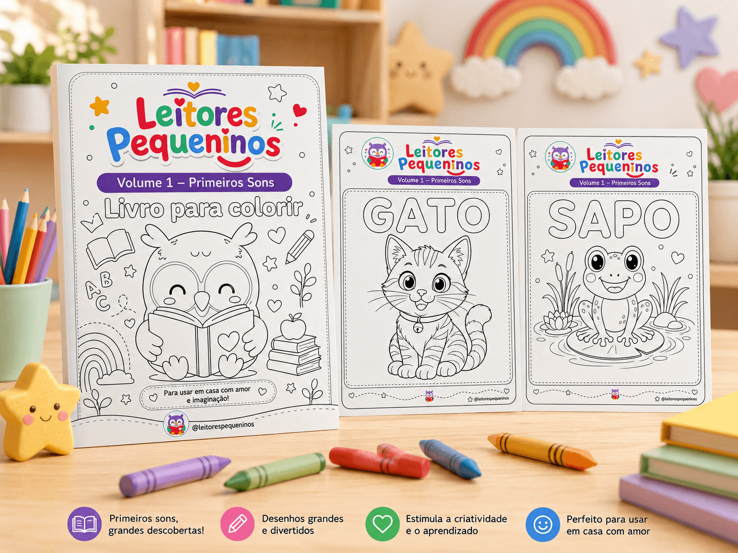 Mockup oficial do Livro para Colorir