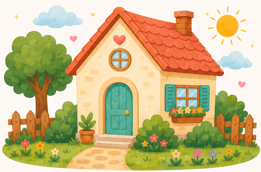 Ilustração oficial de uma casa usada na atividade CASA